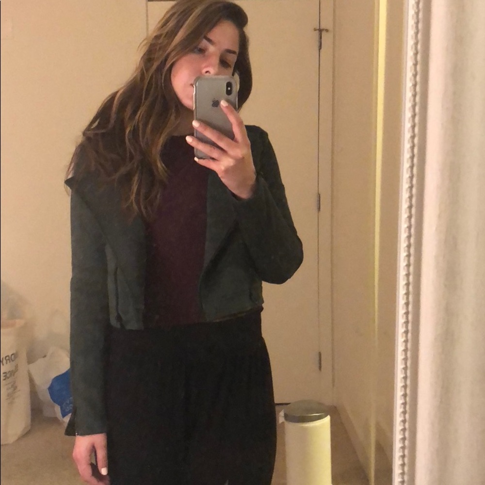 Green suede jacket